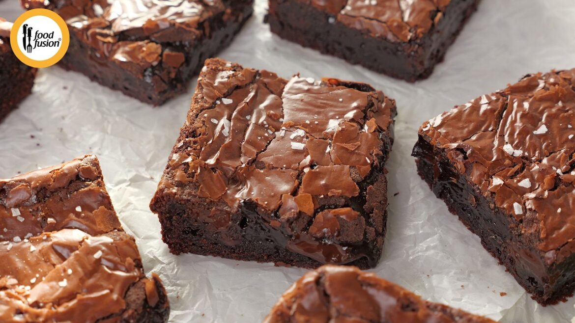 Crinkle Top Dark Chocolate Brownie Recipe By Food Fusion
