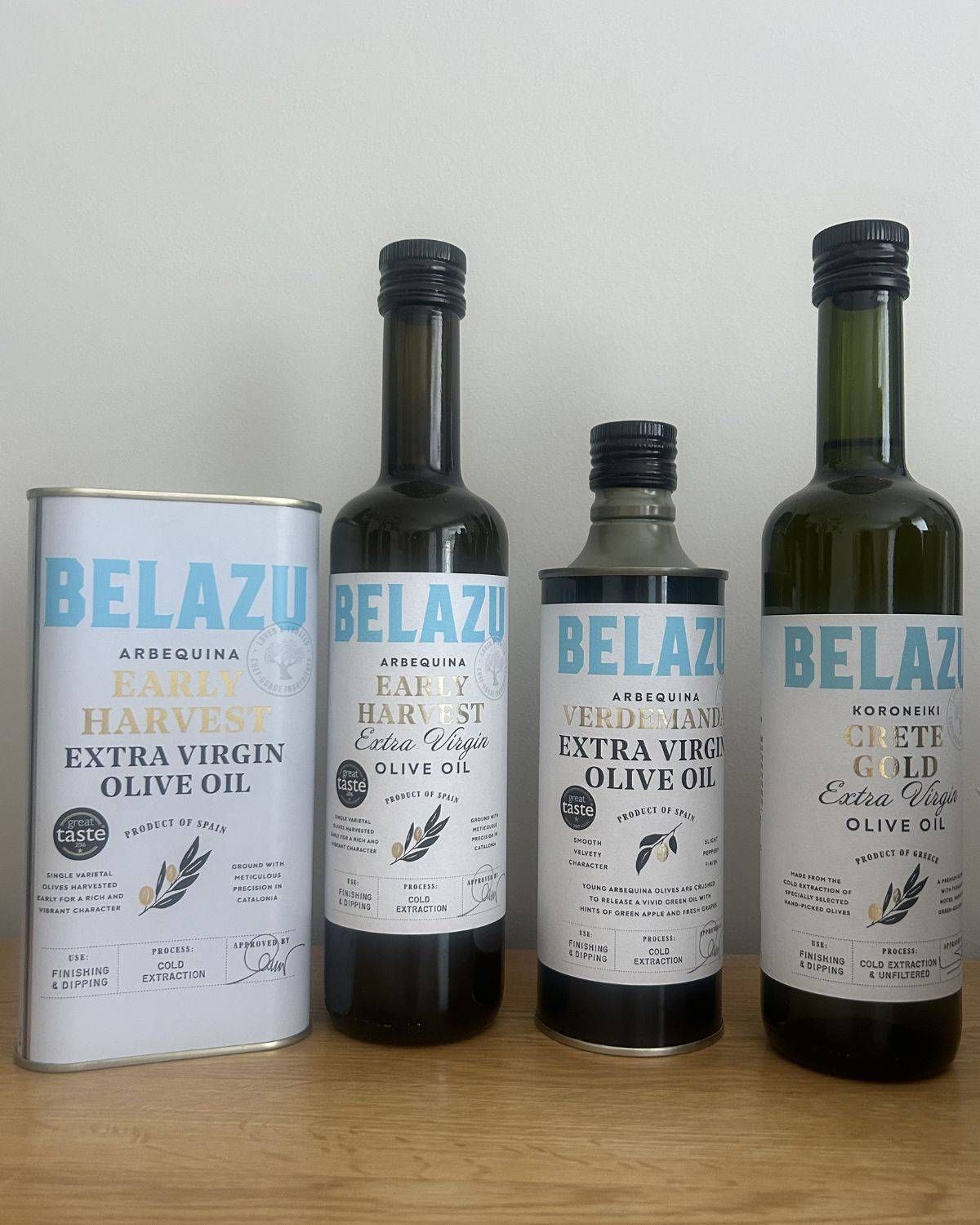 Belazu olive oil bottles