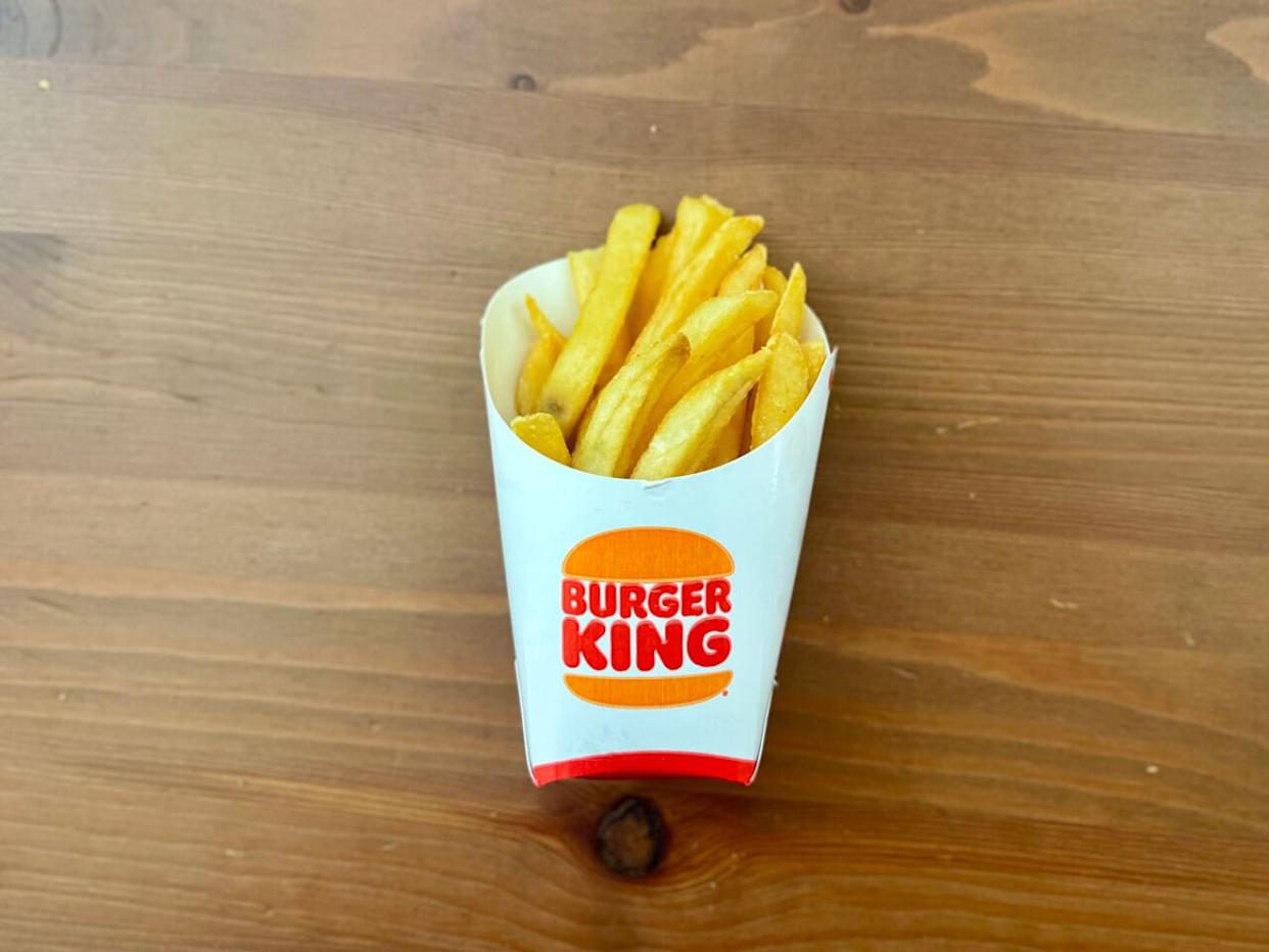 Overhead shot of Burger King french fries -
