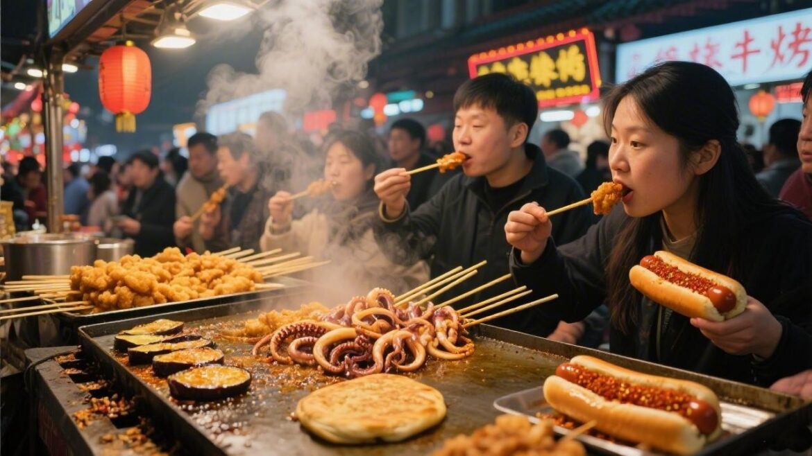 河南洛阳最火的夜市街VS山东济南网红美食街 周末人气爆棚 铁板鱿鱼 羊肉炕馍 中式热狗 炸茄盒 蚝蛋烧 炒凉粉 芝士玉米 潮州海蛎煎 鸡蛋煎饼 韭菜盒子 广东肠粉 老北京酸辣爆肚 超香的臭豆腐