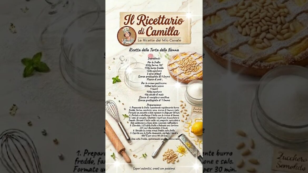 ‼️Torta della Nonna - Easy Grandma's Cake - Großmutters Kuchen #ricettefaciliconcamilla #traditional
