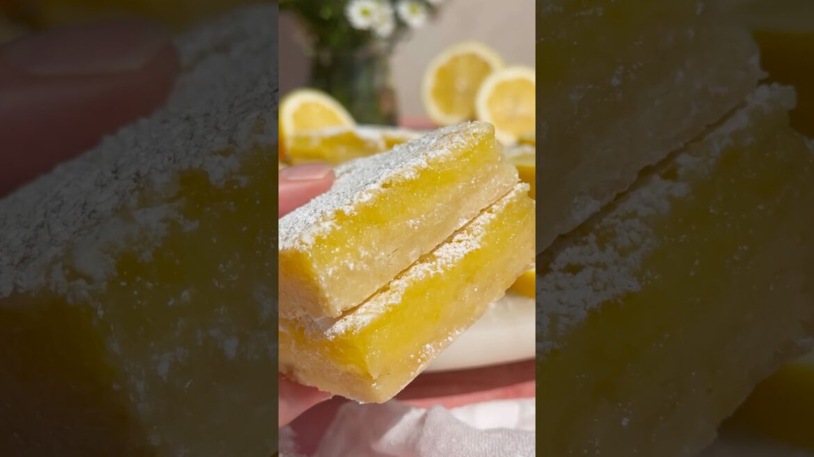 Easiest Ever Lemon Bars are the perfect make-ahead dessert! #shorts #baking