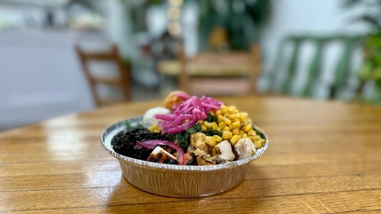 The warm Bliss Bowl at Green Eats, a health-focused cafe...