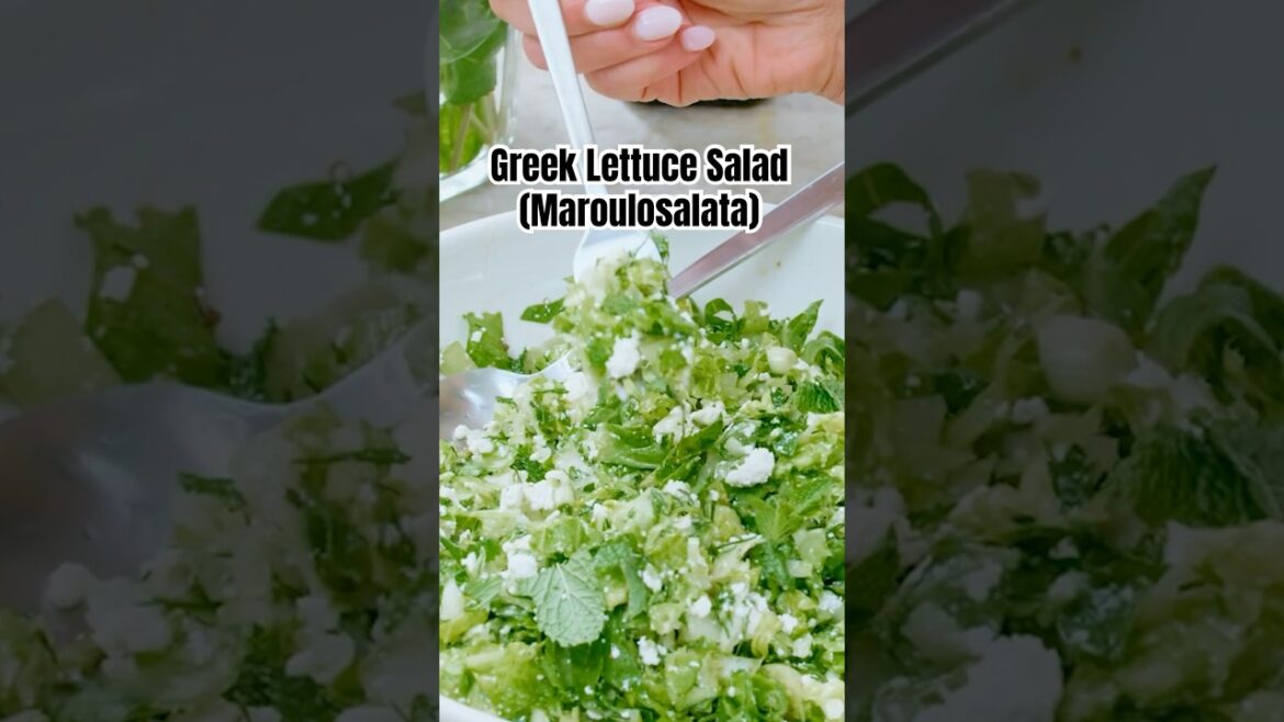 Greek Lettuce Salad | Maroulosalata (Greek Salad Recipe) #lettucesalad #saladrecipe #greekfood
