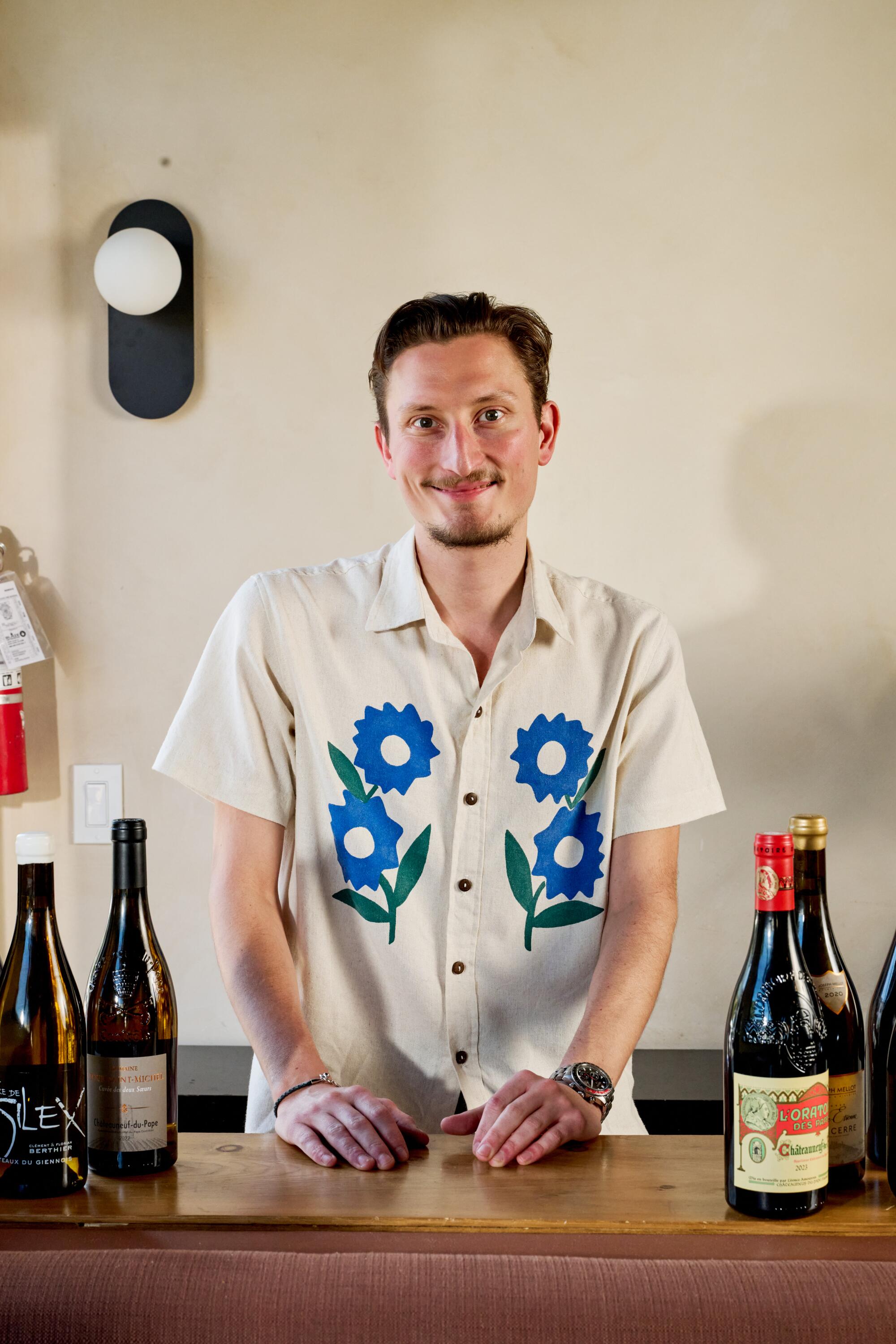 Manager and sommelier Benjamin Phan at Electric Bleu.