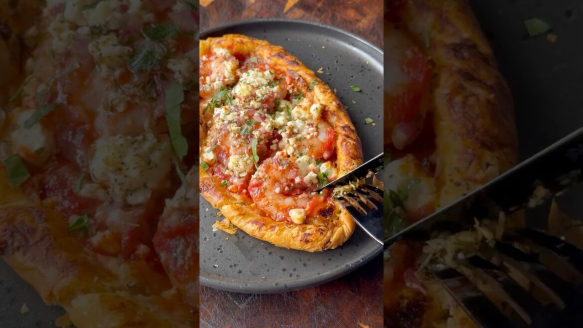 Prawn and Feta Fillo Pastry Boats - inspired by the classic Greek Prawn Saganaki dish