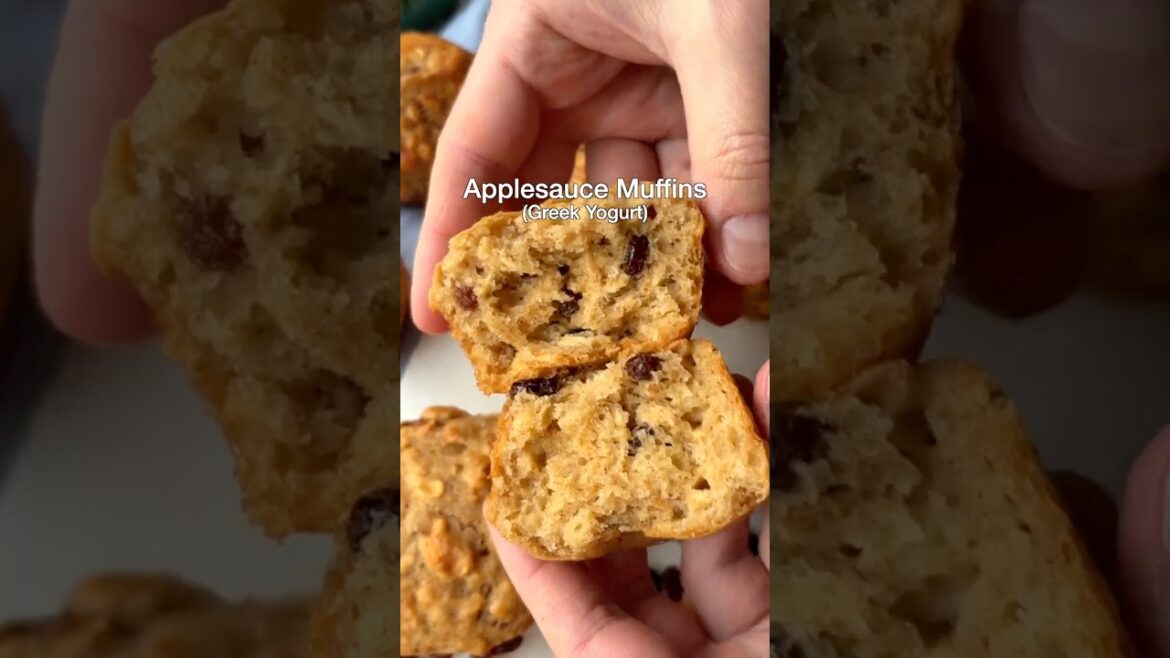 Applesauce Muffins with Greek Yogurt