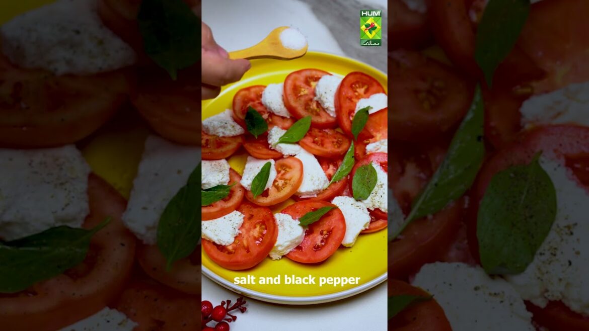 Caprese Salad Recipe | Fresh and Simple Italian Style Salad #shorts #capresesalad  #masalatv