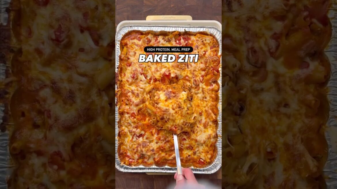 Macro-Friendly, High Protein Baked Ziti #shorts