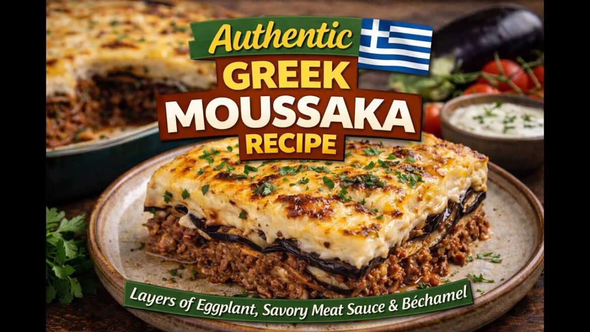 Authentic Greek Moussaka Recipe | Layers of Eggplant, Savory Meat Sauce & Béchamel