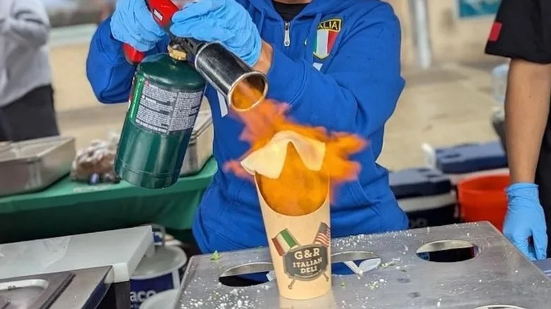 "Italian ice cream cone" meatball sub from G&R Italian Deli in the Bronx