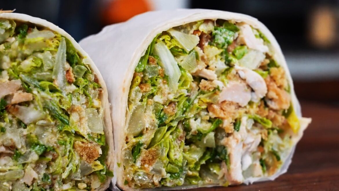The Trick to a Perfectly Stuffed Chicken Caesar Wrap
