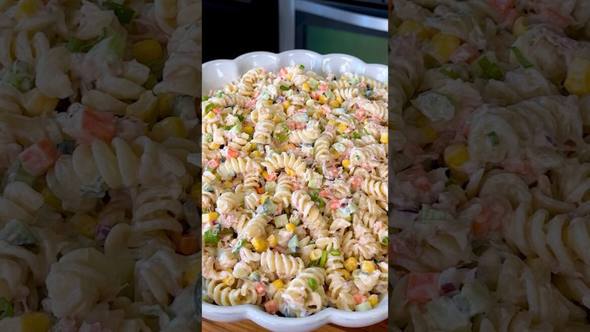 Easy Tuna Pasta Salad Recipe (Pasta Fría con Atún) #shorts