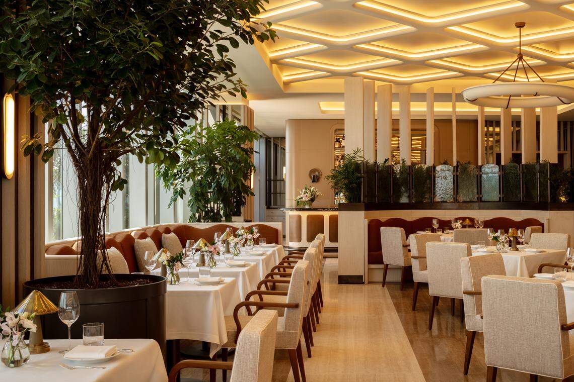 The dining room of Seia Italian restaurant in Brickell.