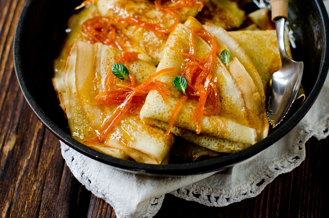 Crêpes: Ultrathin pancakes can be filled with sweet or savory ingredients.