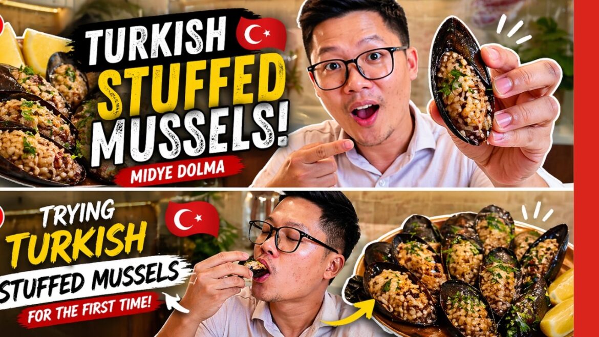 Trying Turkish Stuffed Mussels (Midye Dolma) for the First Time!