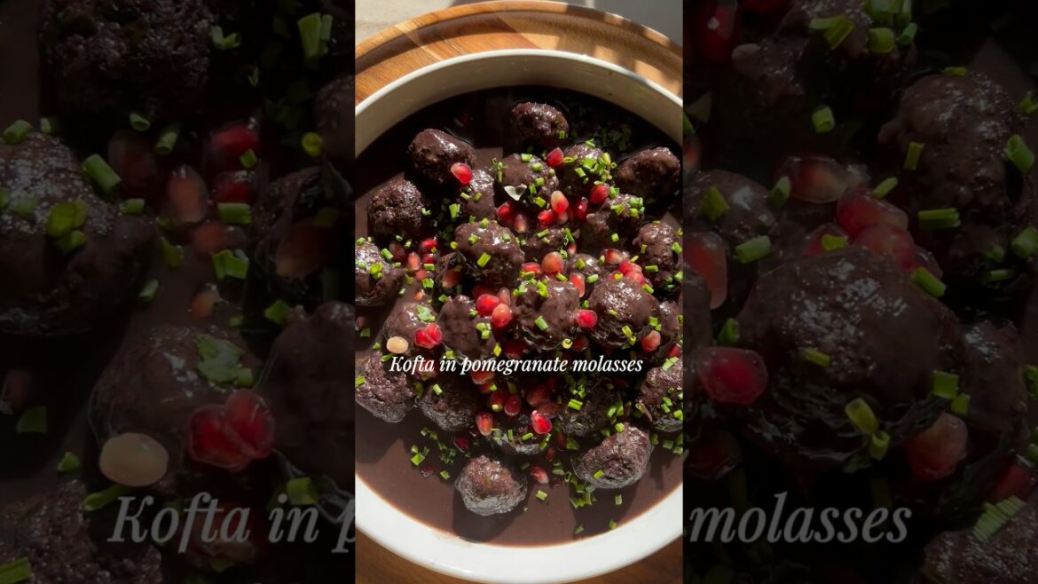 Kofta in homemade pomegranate molasses tart and sweet undeniably delicious #kofta #recipe #cooking