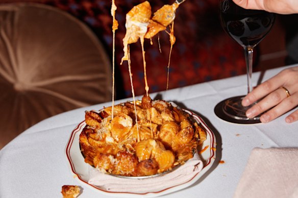 Conchiglie al forno with spicy vodka sauce at Osteria Luna.