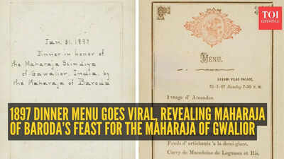 1897 dinner menu goes viral, revealing Maharaja of Baroda’s lavish feast for the Maharaja of Gwalior