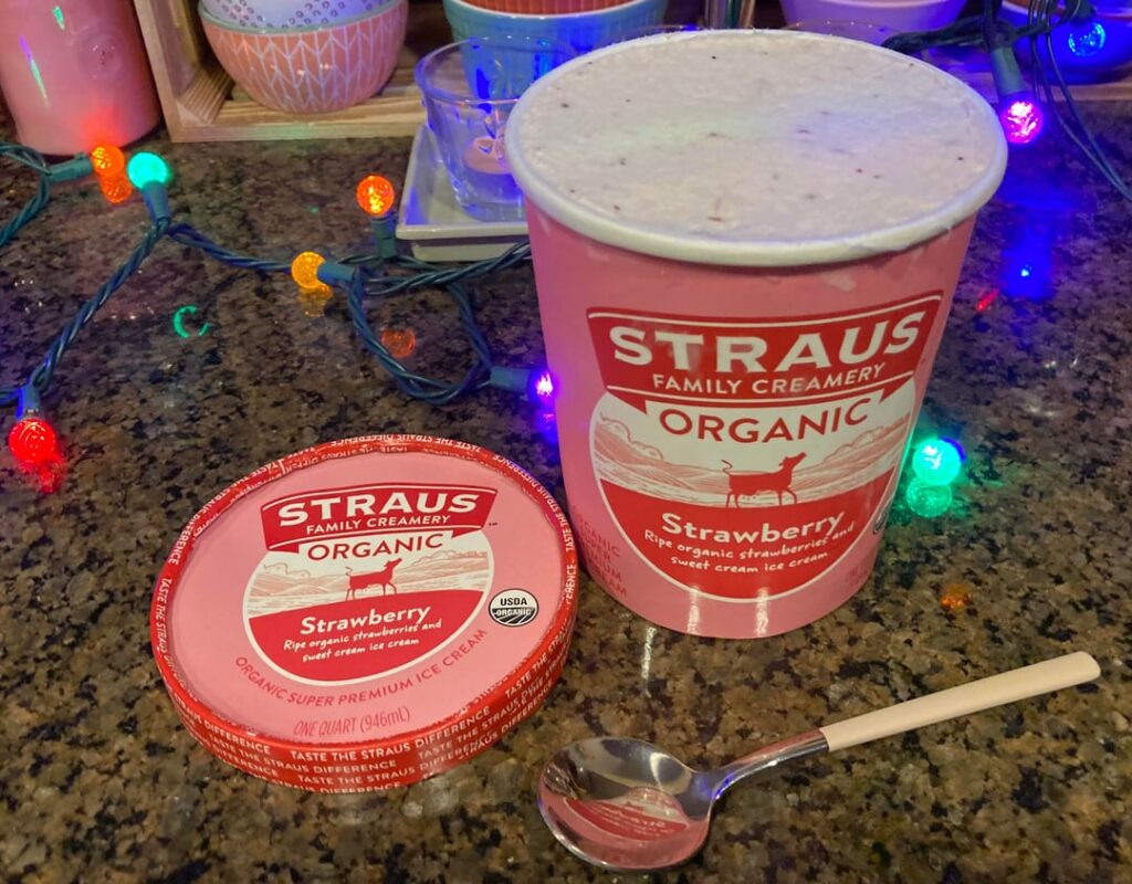 Straus Strawberry: Farmers market freshness in a scoop of ice cream (Spring Strawberries: Part 2)