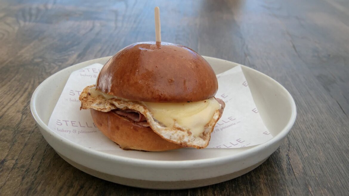 Inside Estelle Bakery’s French brioche breakfast sandwich