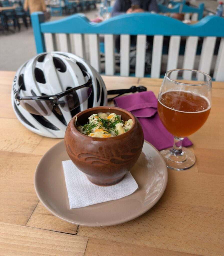 Halushky and mead, Ukraine.