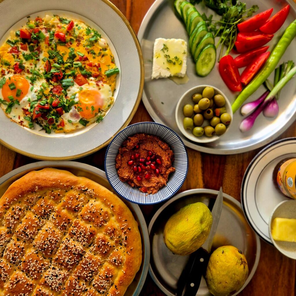 Homemade Turkish style breakfast