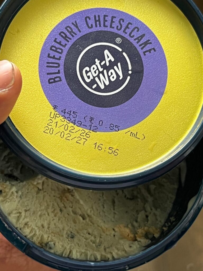 Does anybody know if this is normal? Get a way blueberry cheesecake icecream which is green in color?