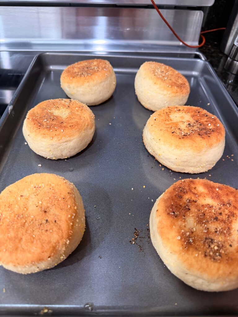 Wanted to try something new today. I present: English Muffins.