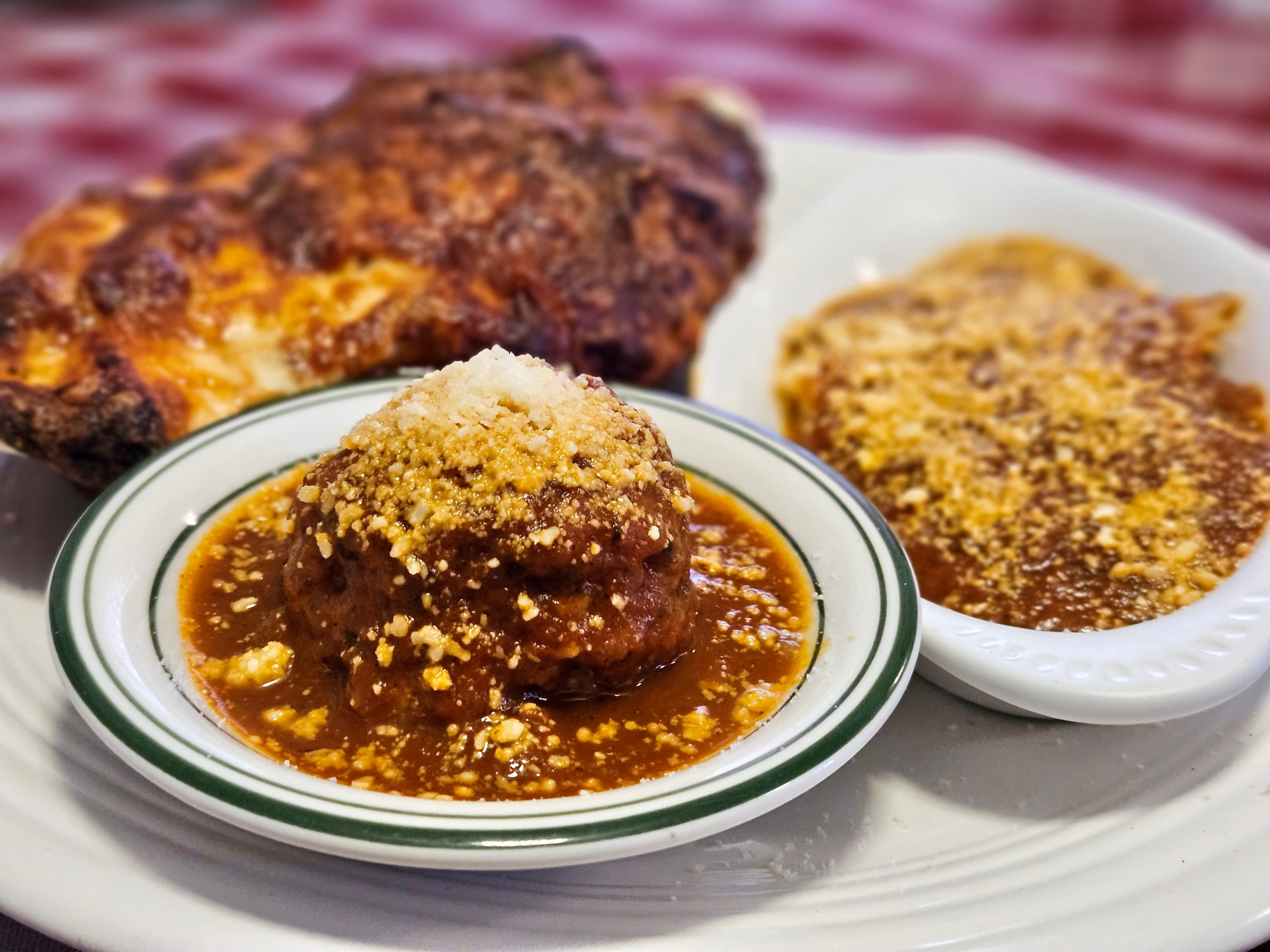Meatball in sauce at Casale’s Halfway Club.
