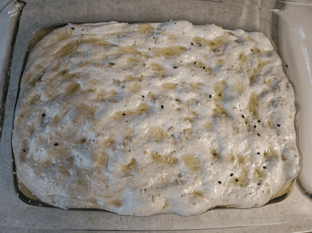 I usually cold proof in the fridge overnight but accidentally left it out on the counter so I made focaccia today for the first time instead. It's so yummy I'm questioning why I even bother trying to make normal loaves