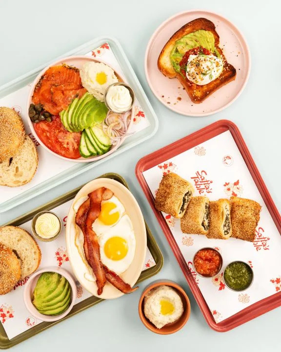 Breakfast spread. (Jess Kearney)