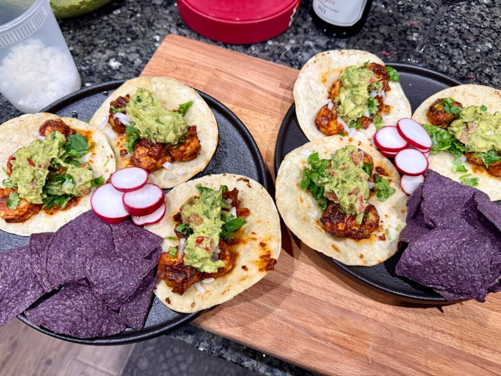 Homemade Shrimp Tacos w/ Fresh Guac