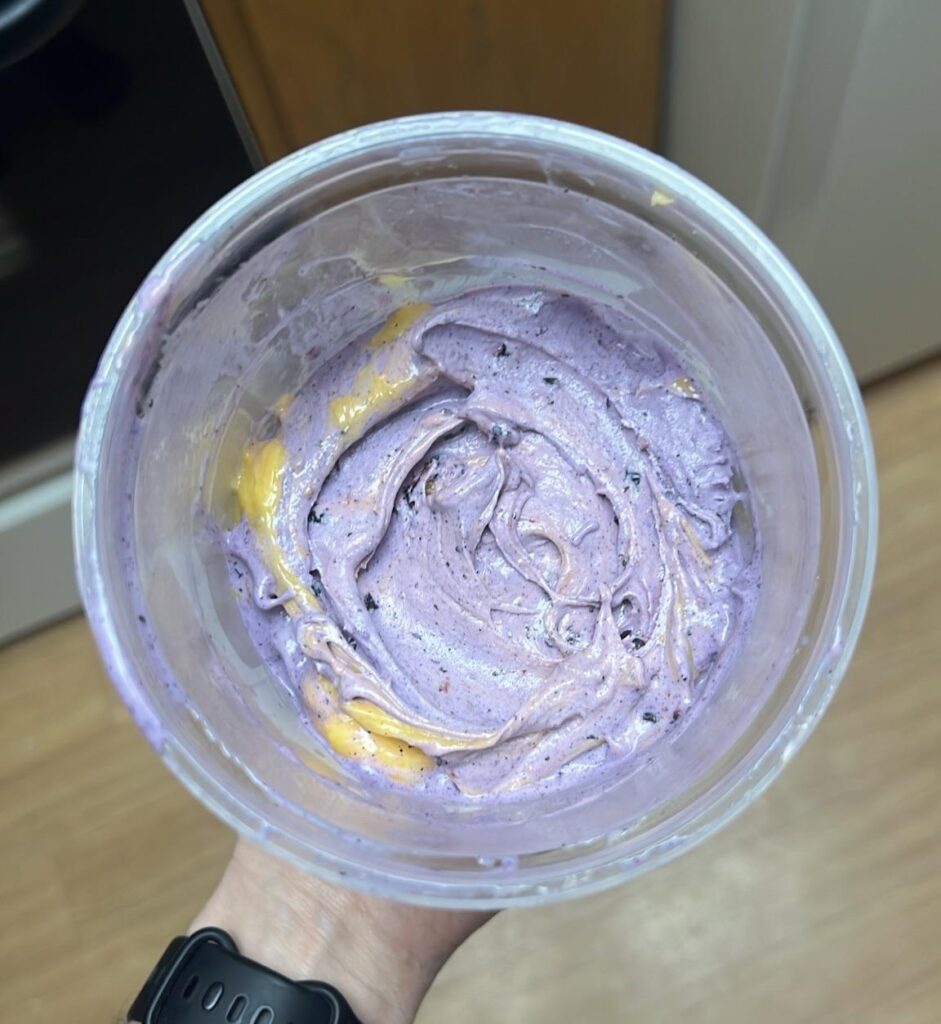 Blueberry-lemon ice cream