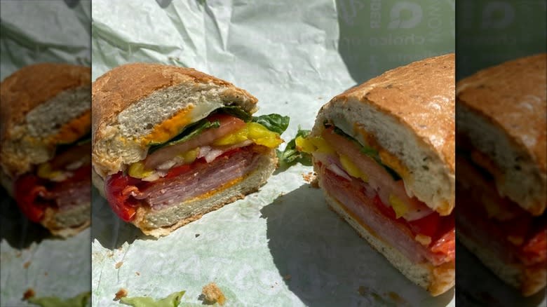 Italian hoagie on a roll from QuickChek