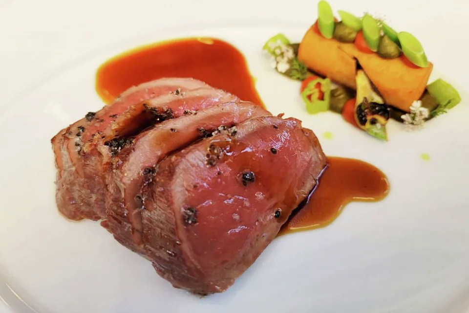 A dish at Chez TJ in Mountain View, Calif. (Karen R./Yelp)