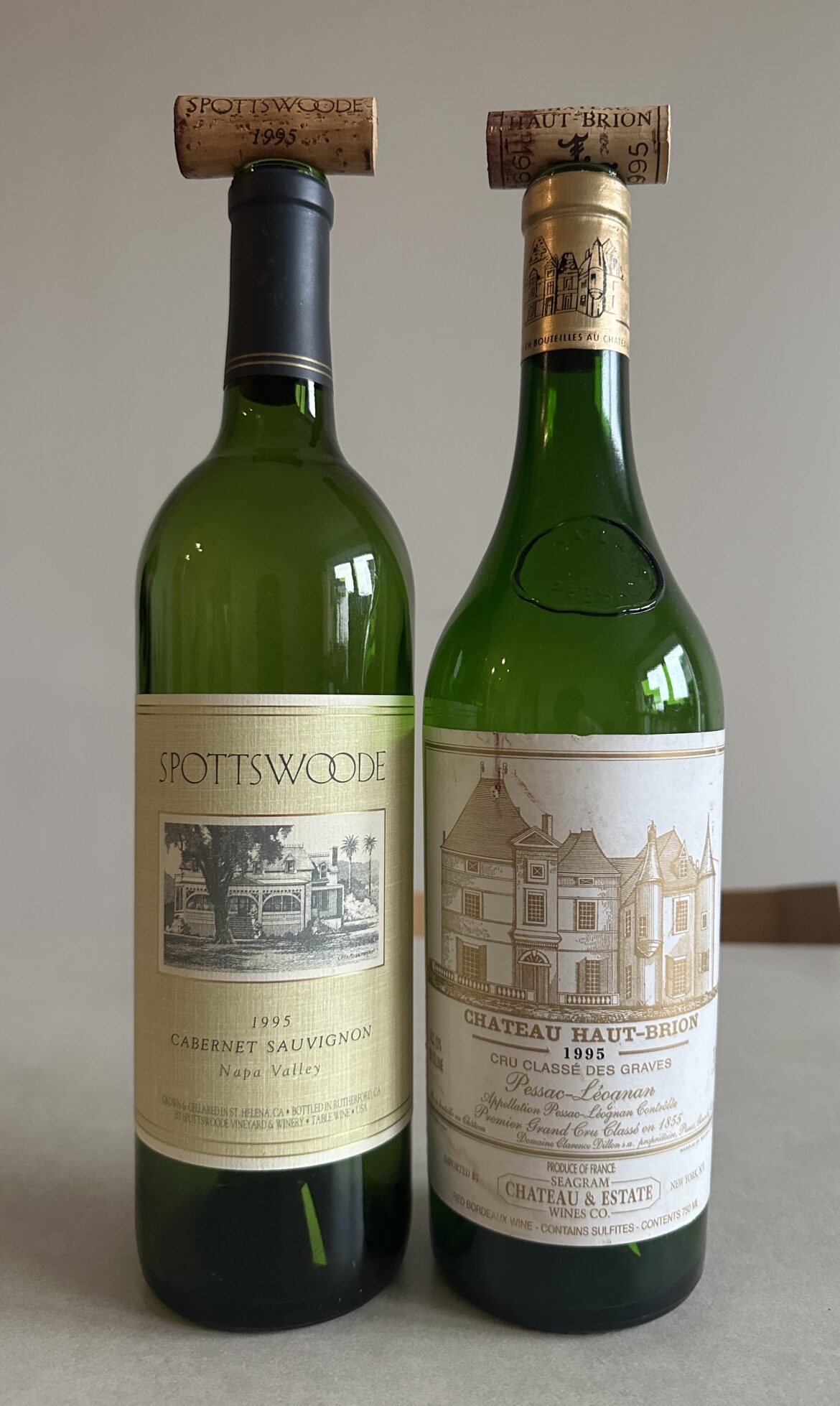 1995 Haut Brion vs 1995 Spottswoode: comparing great examples of Bordeaux and Napa Valley