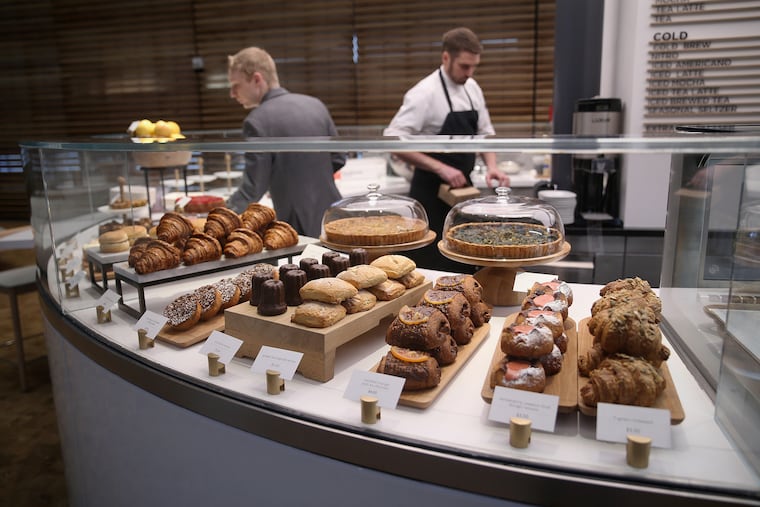 The pastry counter at Vernick Coffee Bar, chef Greg Vernick's café inside the Comcast Technology Center. He recommends you try the coffee cake, which Vernick considers a "sleeper."