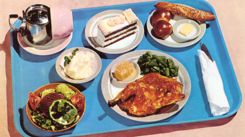 A cafeteria tray circa 1960