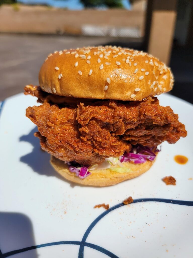 18months of work went into juicy chicken, crispy crust, figuring out daves seasoning and sauce.