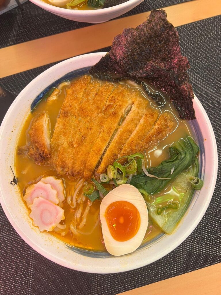 Absolutely delish ramen bowl i ate in Turin, Italy.