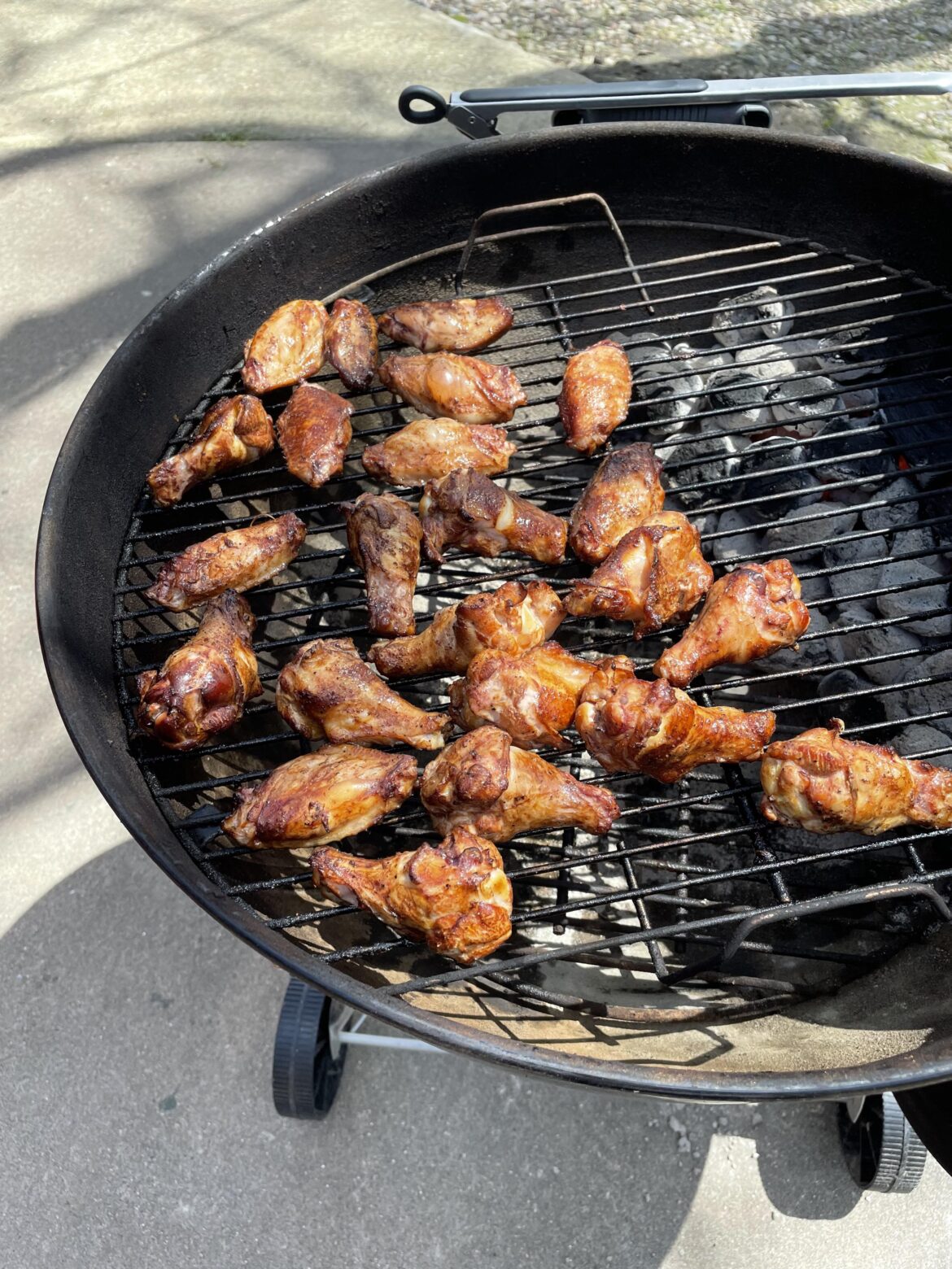 wings and a chunk of pecan
