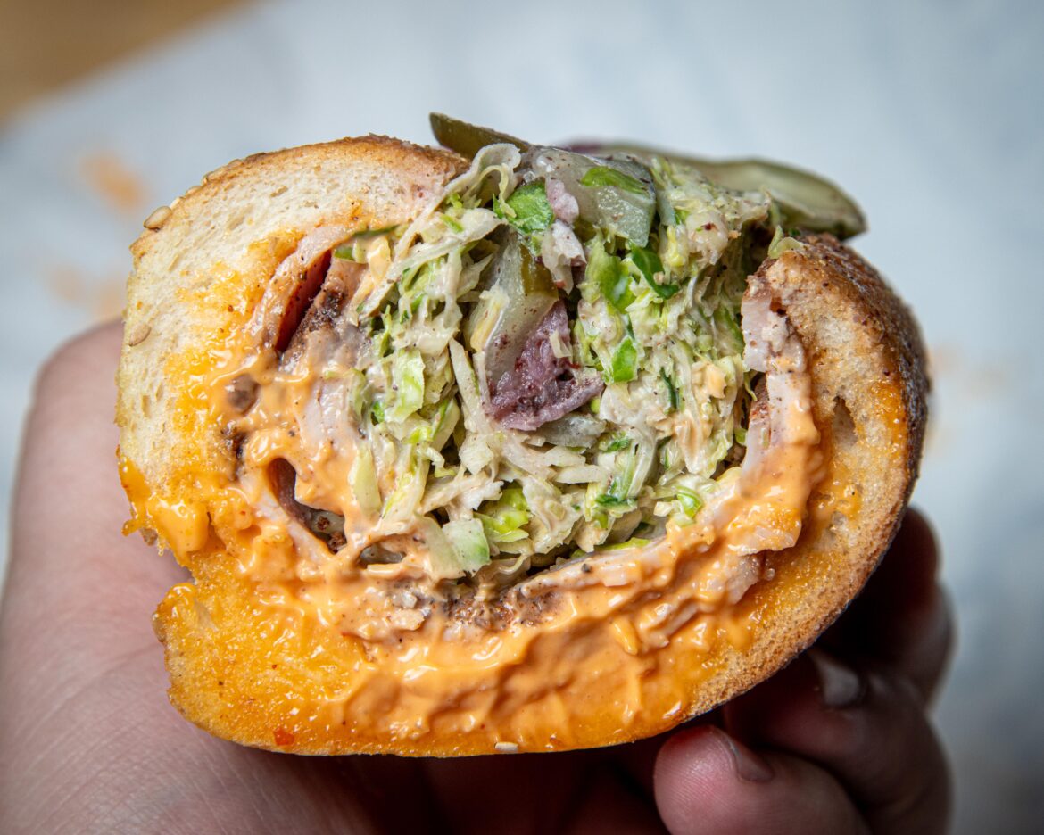 Smoked turkey hoagie.