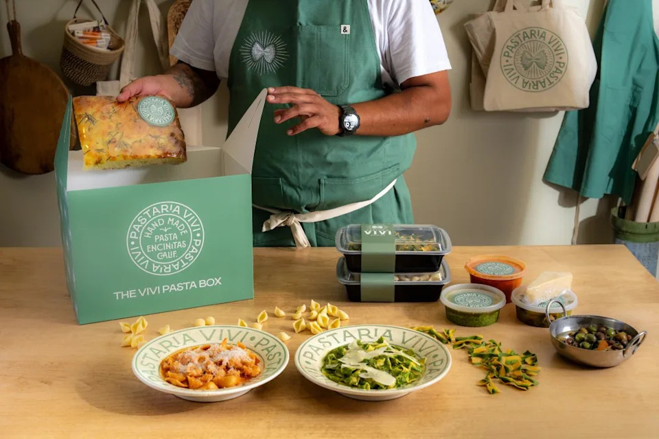 Pastaria Vivi officially opened in Encinitas, offering fresh pasta, ready-to-cook meals and specialty Italian goods under one roof. (Credit: Kimberly Motos)