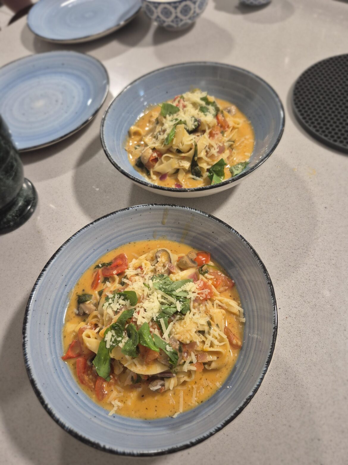 One Pan Creamy Tomato Tagliatele.