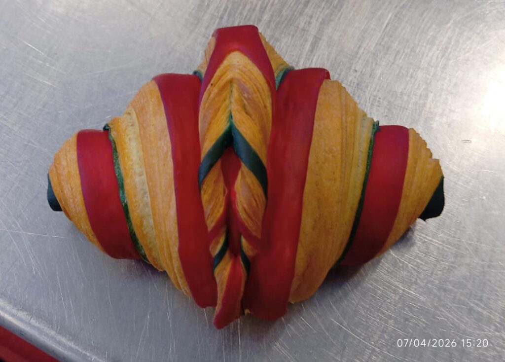 Tri colour croissants