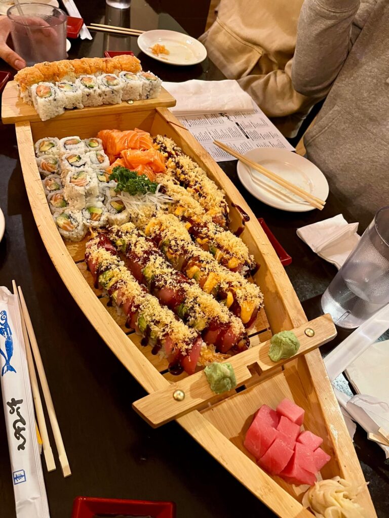 Sushi at a local spot 🍣