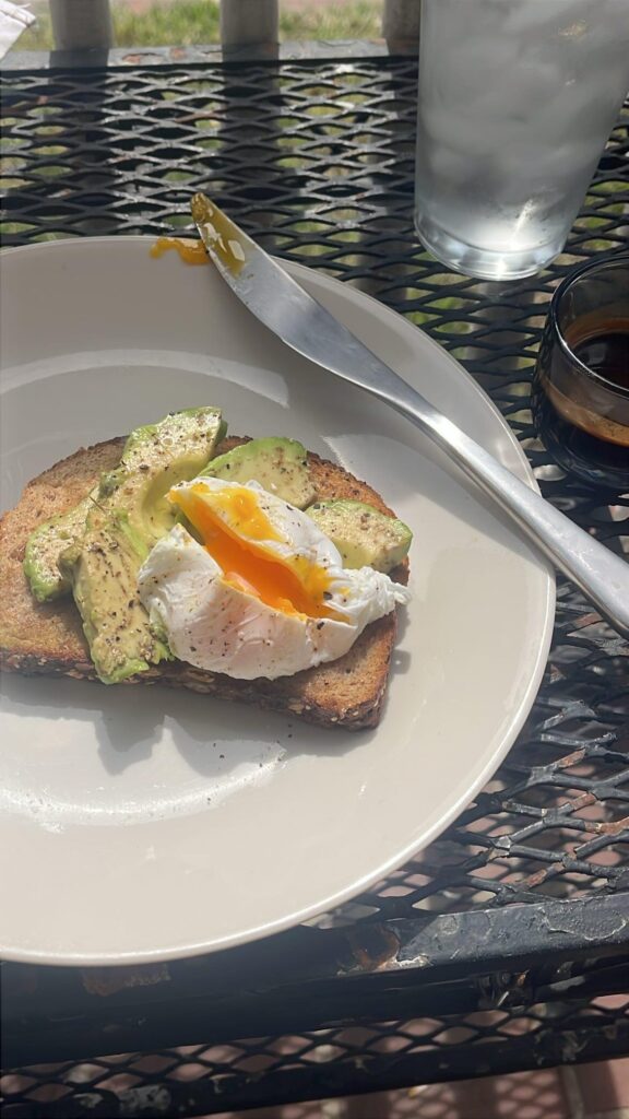 Poached egg on avocado toast