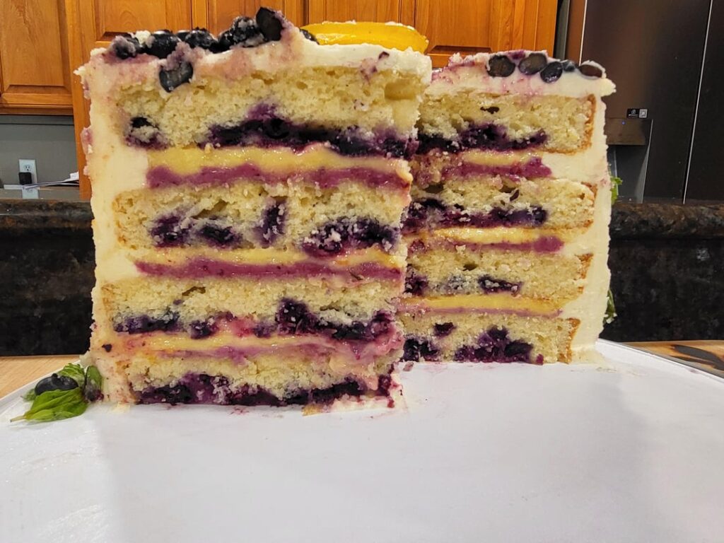 Lemon blueberry cake Easter version