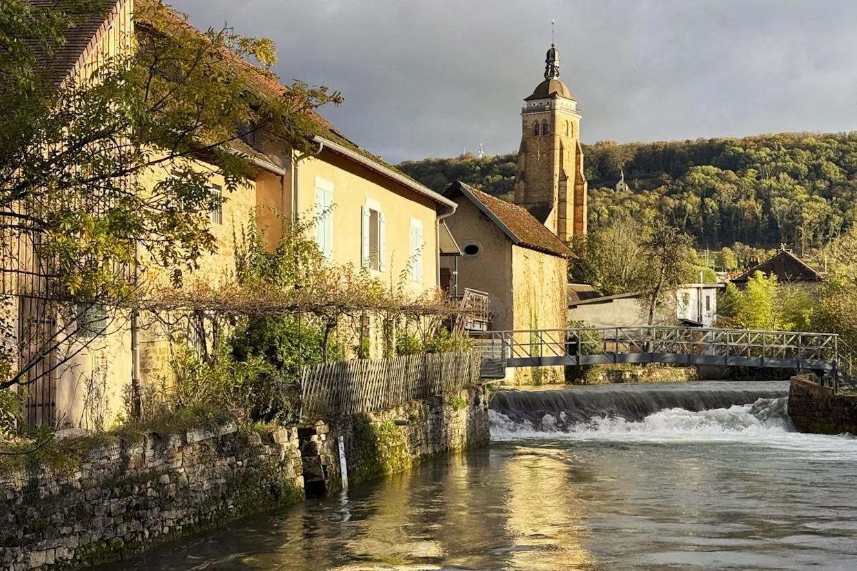 The river Cuisance flows through the village of Arbois in France’s Jura region.Credit: Courtesy of La Closerie des Capucines
